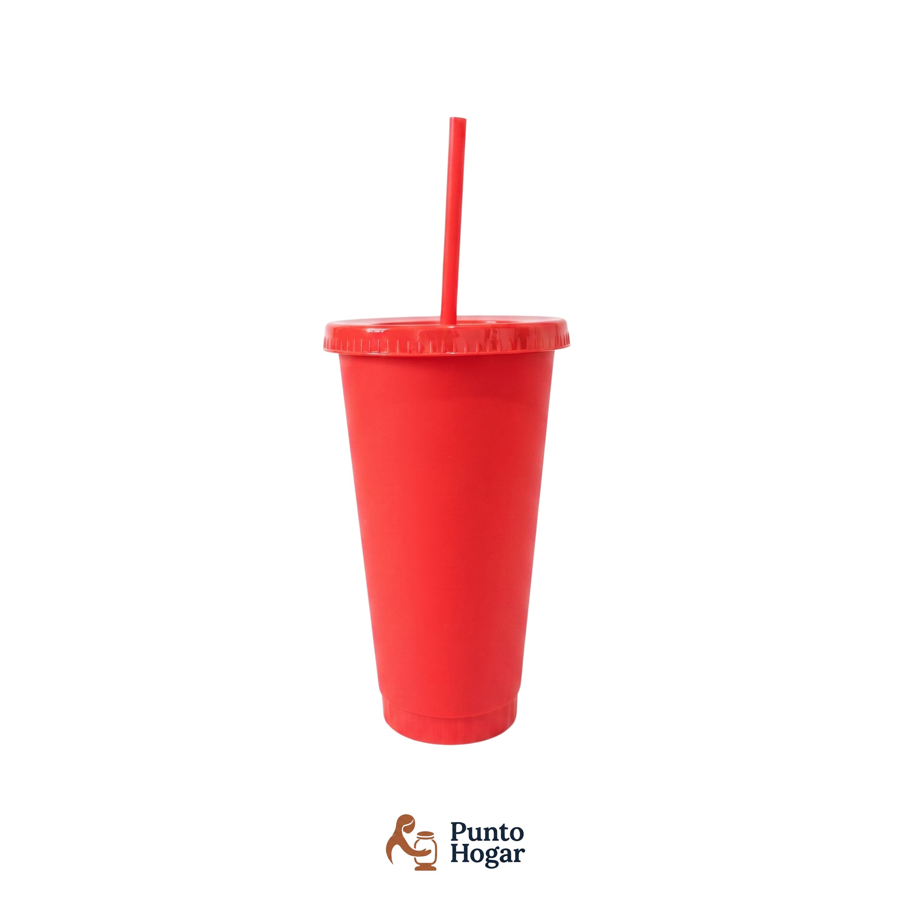 Vaso Reusable Venti con Tapa y Popote 24 oz