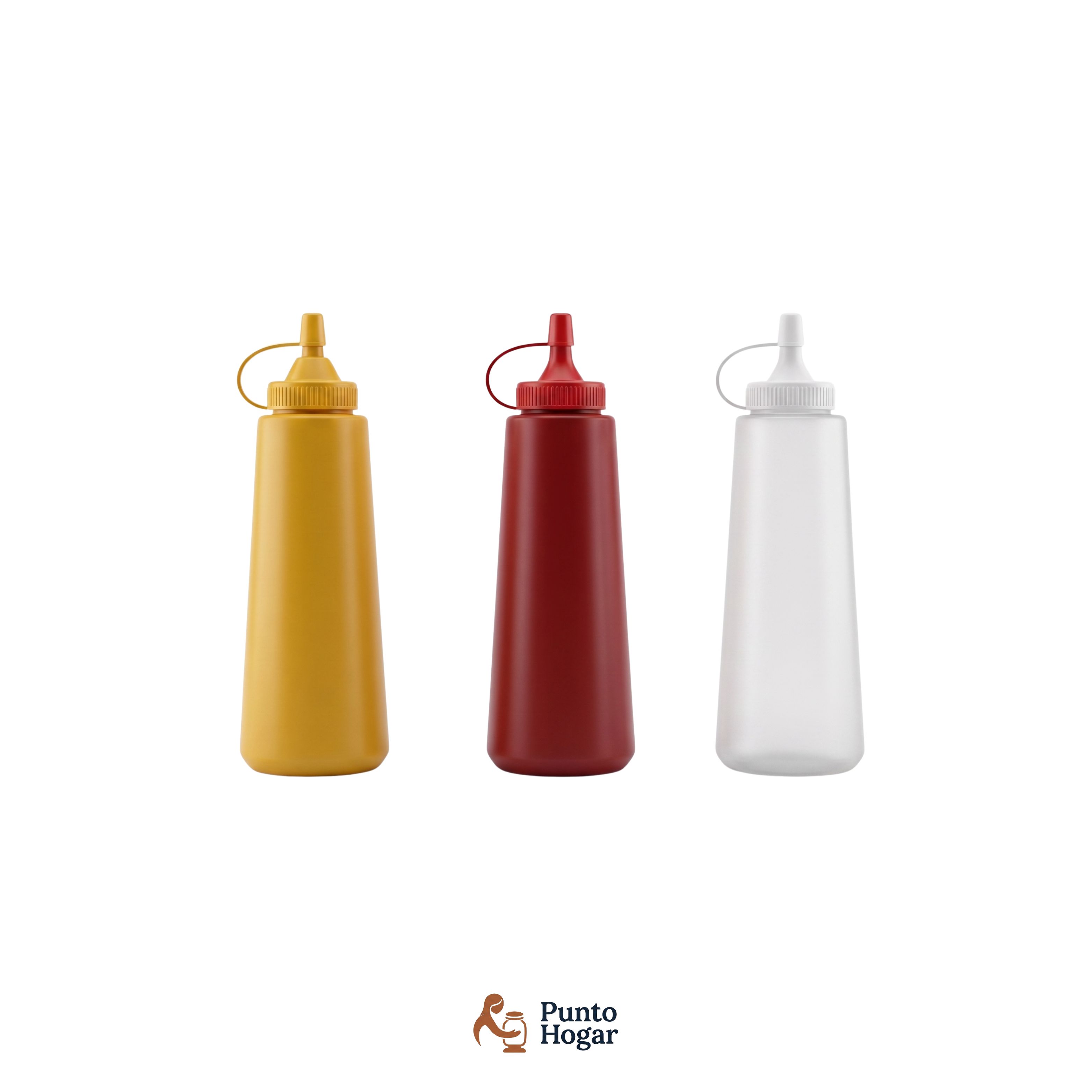 Juego de Mostaceros 3 Piezas 500 ml Transparente